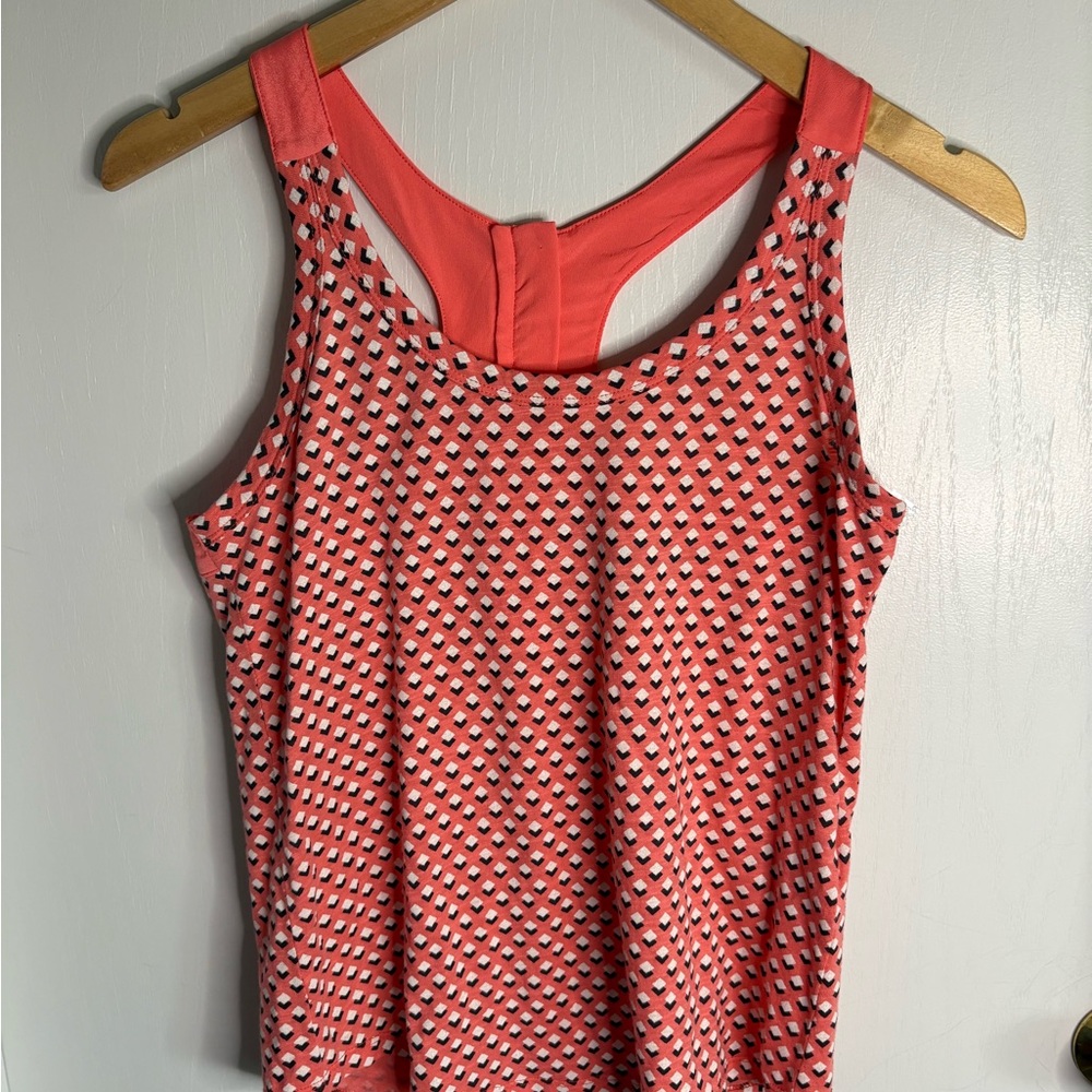 Banana Republic Coral Geometric Tank Top